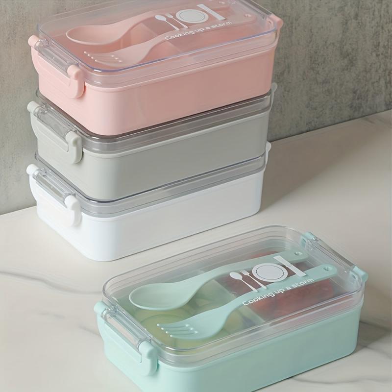 Leakproof Lunch Box 450ml w/ Fork, Microwave Safe, Divided, Ideal for Teenagers