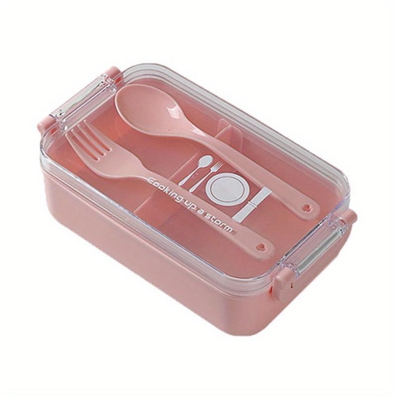 Leakproof Lunch Box 450ml w/ Fork, Microwave Safe, Divided, Ideal for Teenagers