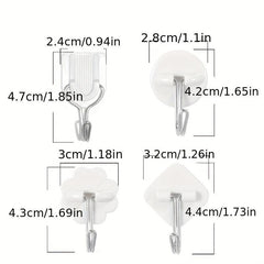 10pcs Non Slip Sticky Hooks for Kitchen Bathroom Living Room Towel Storage Hooks