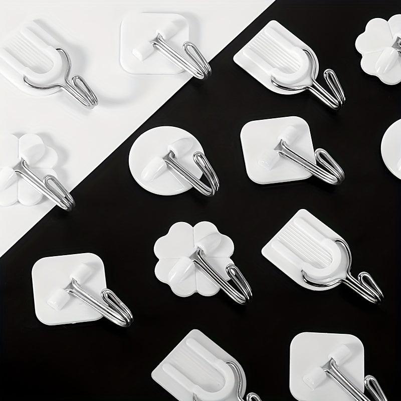 10pcs Non Slip Sticky Hooks for Kitchen Bathroom Living Room Towel Storage Hooks