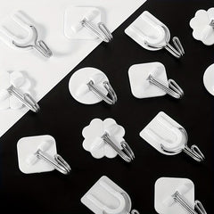 10pcs Non Slip Sticky Hooks for Kitchen Bathroom Living Room Towel Storage Hooks