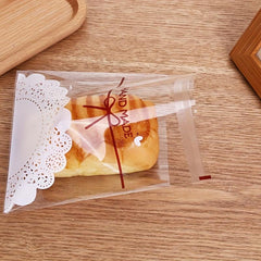 100 Pcs Self Sealing Plastic Bags Bowknot Resealable Packaging Bag