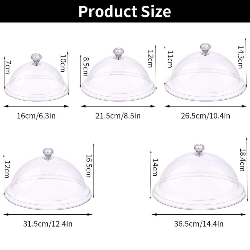 Acrylic Cake Plate Dust Proof Display Holder for Food and Party Decoration