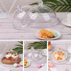 Acrylic Cake Plate Dust Proof Display Holder for Food and Party Decoration