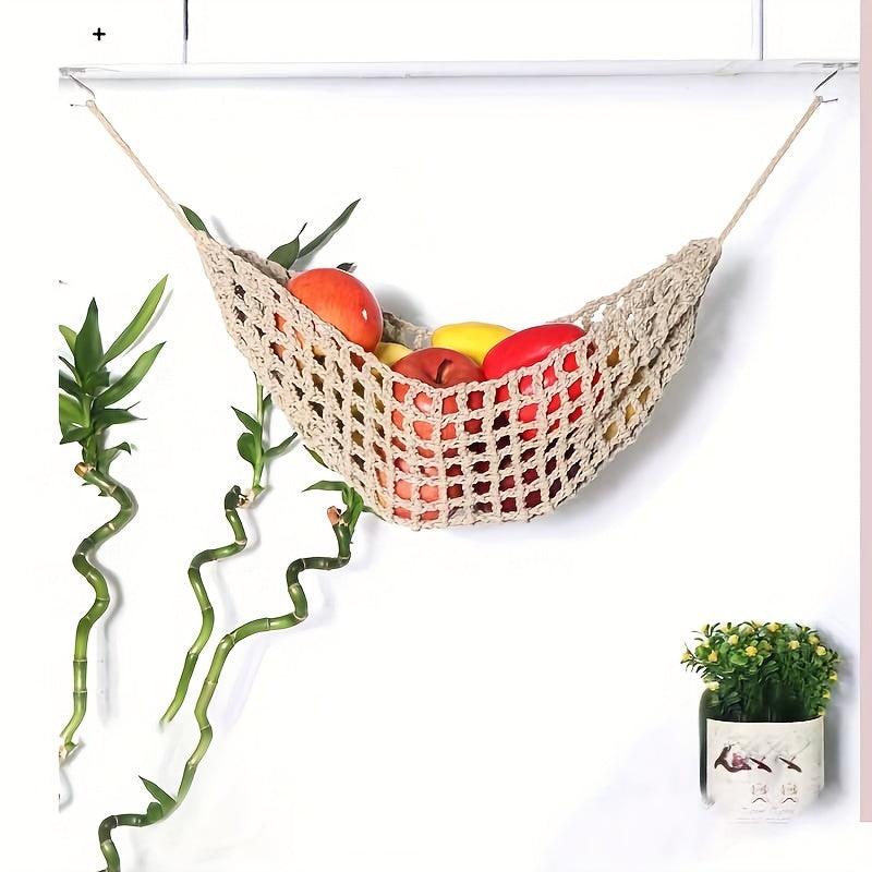 Bohemian Macrame Fruit Hammock Basket Hanging Fruit Hammock