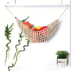Bohemian Macrame Fruit Hammock Basket Hanging Fruit Hammock