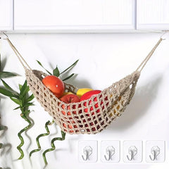 Bohemian Macrame Fruit Hammock Basket Hanging Fruit Hammock