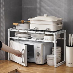 Adjustable 2-Layer Under Sink Organizer for Kitchenware