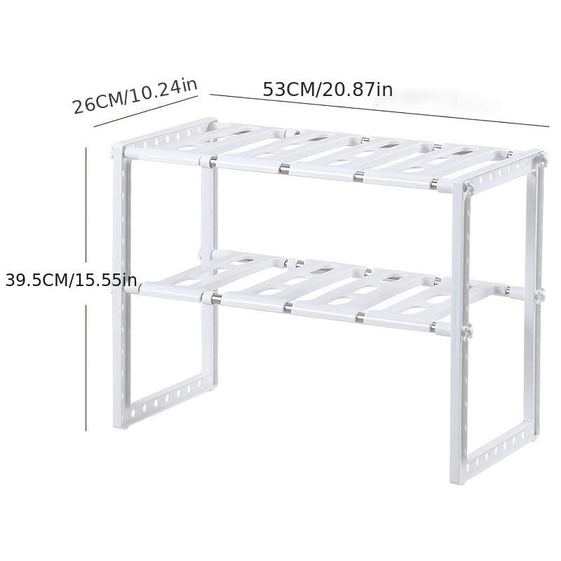 Adjustable 2-Layer Under Sink Organizer for Kitchenware