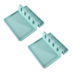 Silicone Utensil Rest with Drip Pad Heat Resistant Spoon Holder for Stove Top