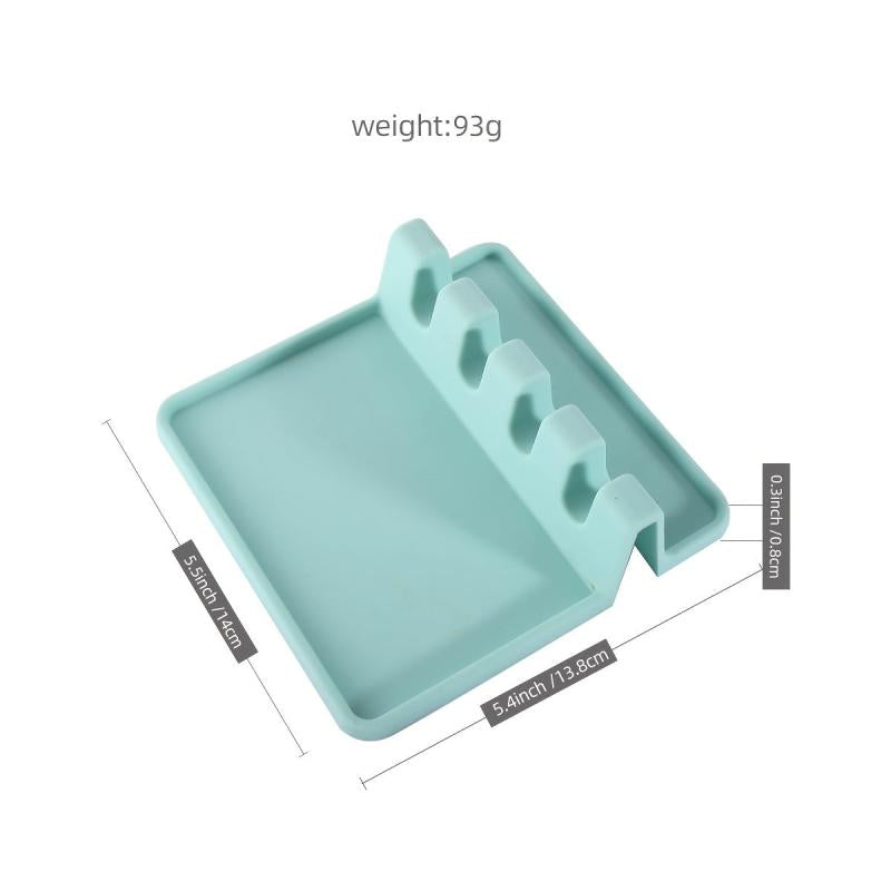 Silicone Utensil Rest with Drip Pad Heat Resistant Spoon Holder for Stove Top
