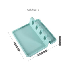 Silicone Utensil Rest with Drip Pad Heat Resistant Spoon Holder for Stove Top