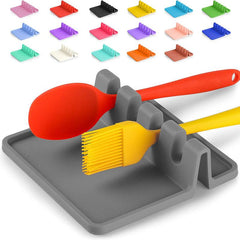 Silicone Utensil Rest with Drip Pad Heat Resistant Spoon Holder for Stove Top