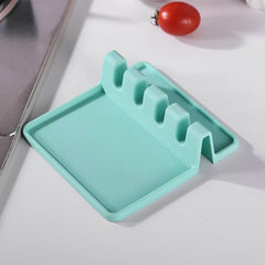 Silicone Utensil Rest with Drip Pad Heat Resistant Spoon Holder for Stove Top
