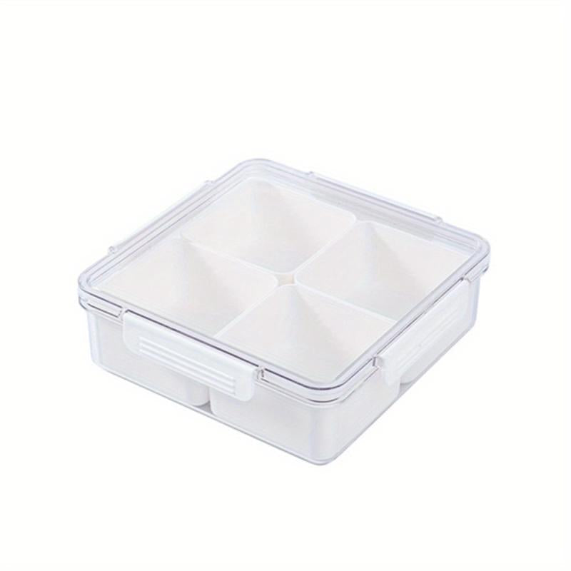 Plastic Refrigerator Storage Box With Grids Fresh Keeping