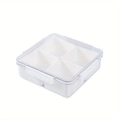 Plastic Refrigerator Storage Box With Grids Fresh Keeping