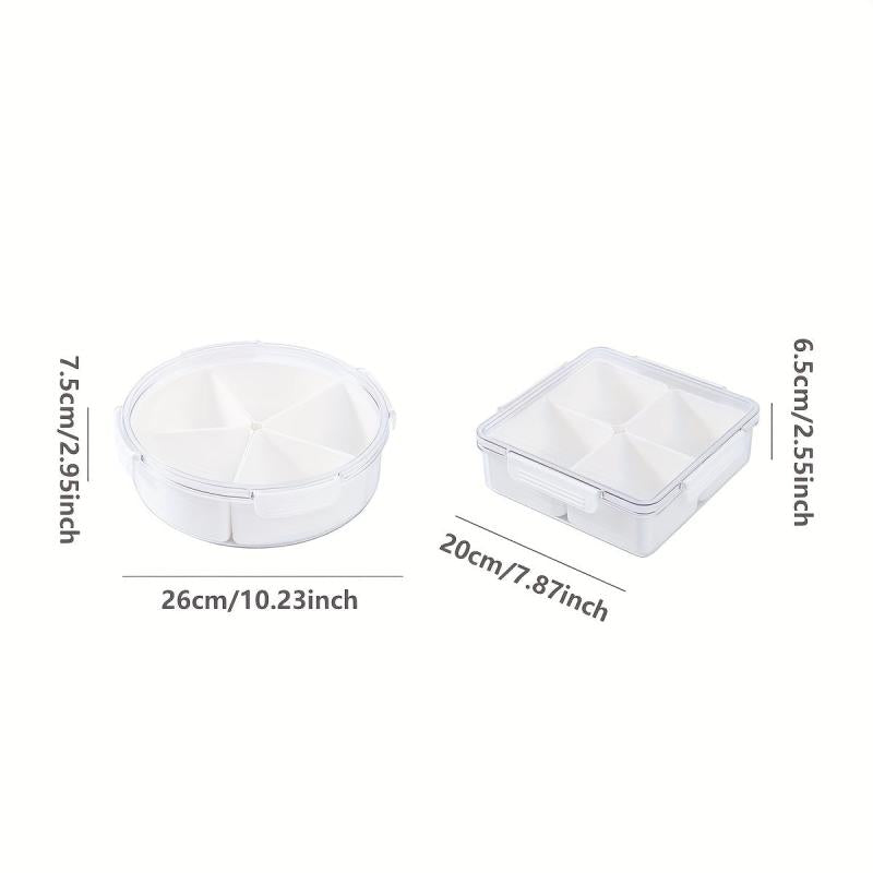Plastic Refrigerator Storage Box With Grids Fresh Keeping