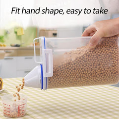 2Pcs Cereal Storage Container BPA-Free Rice Bucket w/ Measuring Cup
