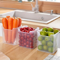 Refrigerator Side Door Storage Box Divided Kitchen Fridge Fresh keeping Box