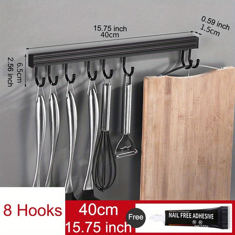 Hanging Rack Wall Mounted Aluminum Lid Cooking Utensil Hanger