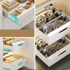 Drawer Storage Rack for Kitchen Cabinet, Extendable Sliding Drawer Organizer