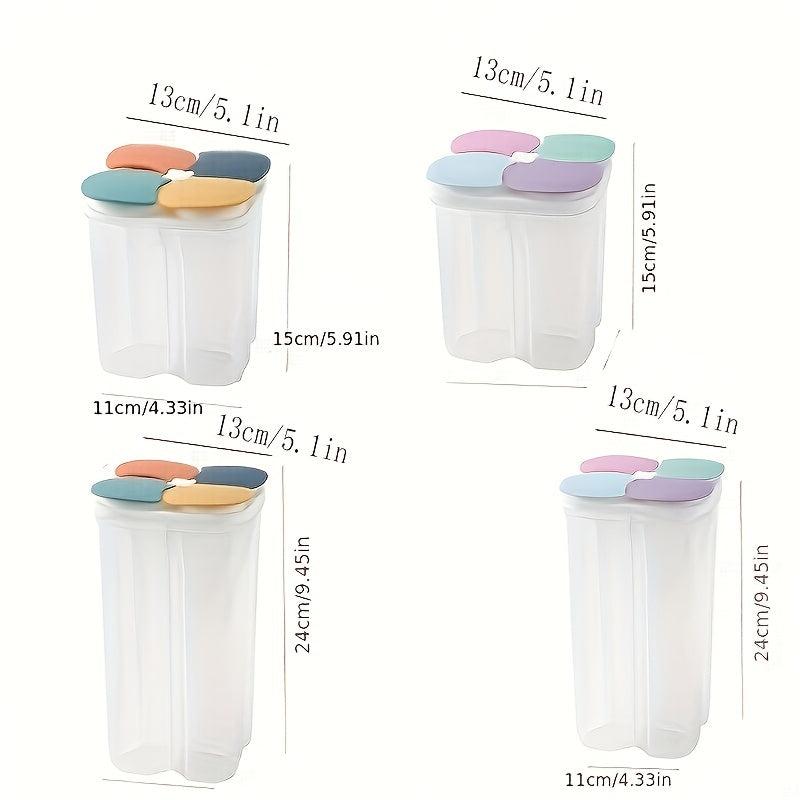 1Pc Divided Food Storage Containers With Lids Moisture-proof Sealed Fresh-keepin