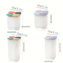 1Pc Divided Food Storage Containers With Lids Moisture-proof Sealed Fresh-keepin