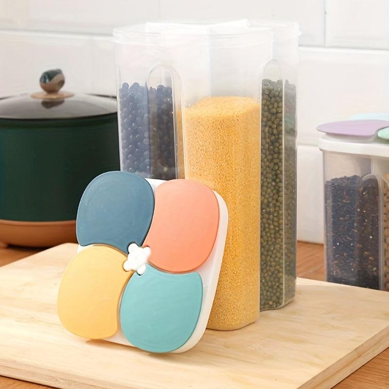 1Pc Divided Food Storage Containers With Lids Moisture-proof Sealed Fresh-keepin