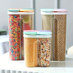 1Pc Divided Food Storage Containers With Lids Moisture-proof Sealed Fresh-keepin
