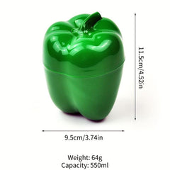 1pc Green Pepper Storage Container Keeps Veggies Fresh