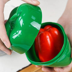 1pc Green Pepper Storage Container Keeps Veggies Fresh