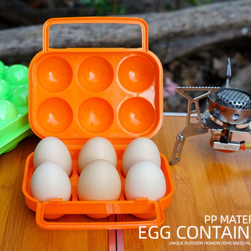Portable Egg Storage Box with Lid for Outdoor Picnics Camping BBQs