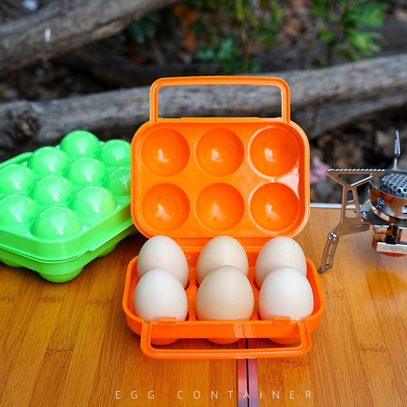 Portable Egg Storage Box with Lid for Outdoor Picnics Camping BBQs
