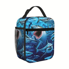 Portable Shark Lunch Bag Insulated Cooler for Office School Outdoor Picnic Beach