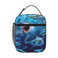 Portable Shark Lunch Bag Insulated Cooler for Office School Outdoor Picnic Beach