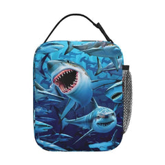 Portable Shark Lunch Bag Insulated Cooler for Office School Outdoor Picnic Beach