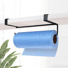 2pcs Kitchen Roll Paper Rack Under Cabinet Storage Desktop Organizer