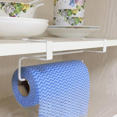 2pcs Kitchen Roll Paper Rack Under Cabinet Storage Desktop Organizer