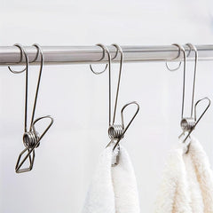 5pcs Stainless Steel Clothes Pegs Windproof Towel Clip Laundry Pins
