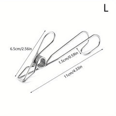 5pcs Stainless Steel Clothes Pegs Windproof Towel Clip Laundry Pins