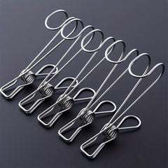 5pcs Stainless Steel Clothes Pegs Windproof Towel Clip Laundry Pins