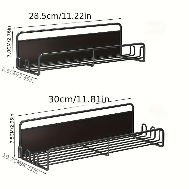 Wall-Mounted Spice Rack Sturdy Metal Organizer Kitchen Accessories