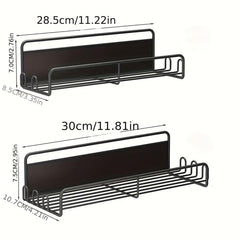 Wall-Mounted Spice Rack Sturdy Metal Organizer Kitchen Accessories