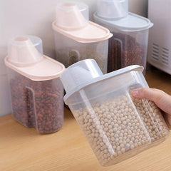 Portable 5L Rice Bucket Cereal Storage Container