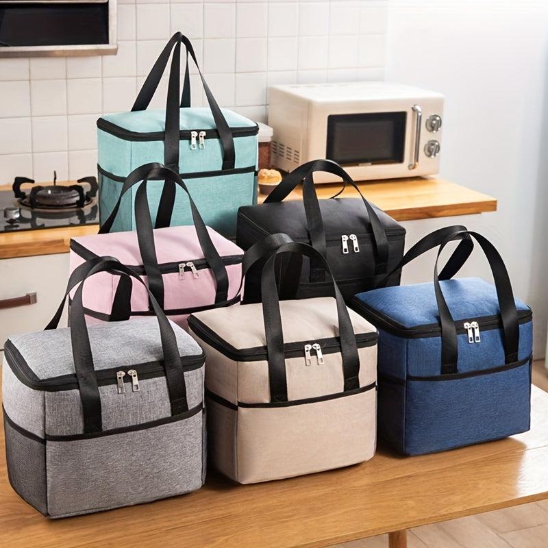 Aluminum Foil Bento Bag Ice Pack Outdoor Picnic Lunch Box Hand Wash Insulated