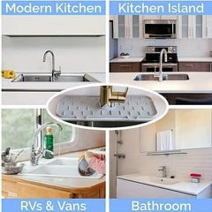 Silicone Dish Drying Mat Sink Faucet Mat Splash Guard