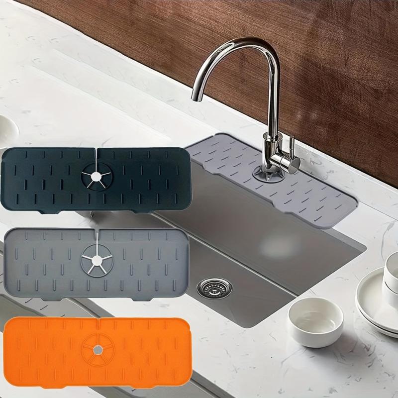 Silicone Dish Drying Mat Sink Faucet Mat Splash Guard