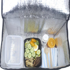 1pc Folding Aluminum Foil Insulation Bag Outdoor Cooler Box Non woven