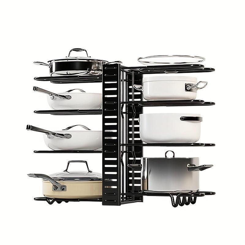 Pot Rack Organizers Stackable 5 8 Tier for Kitchen Organization and Storage