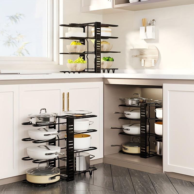 Pot Rack Organizers Stackable 5 8 Tier for Kitchen Organization and Storage